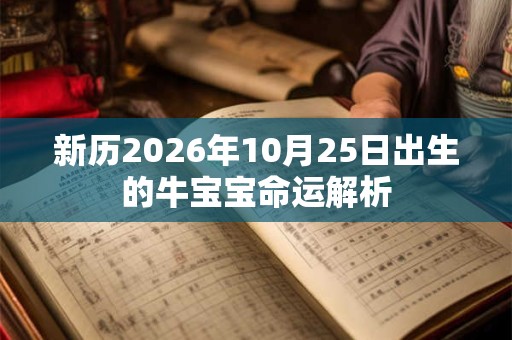 新历2026年10月25日出生的牛宝宝命运解析