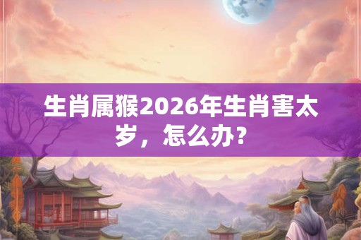 生肖属猴2026年生肖害太岁，怎么办？