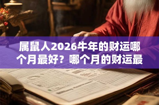 属鼠人2026牛年的财运哪个月最好?哪个月的财运最旺? 属鼠人2026牛年的财运哪个月最好?哪个月的财运最旺?