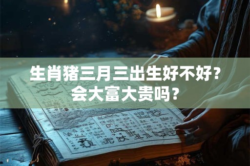生肖猪三月三出生好不好？会大富大贵吗？