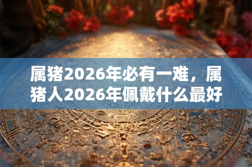 属猪2026年必有一难，属猪人2026年佩戴什么最好？