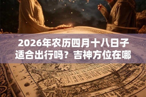 2026年农历四月十八日子适合出行吗？吉神方位在哪？