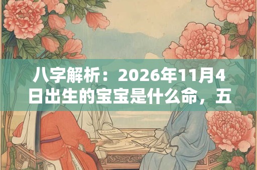 八字解析：2026年11月4日出生的宝宝是什么命，五行缺什么