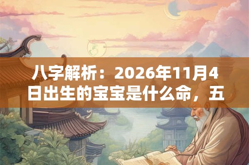 八字解析：2026年11月4日出生的宝宝是什么命，五行缺什么