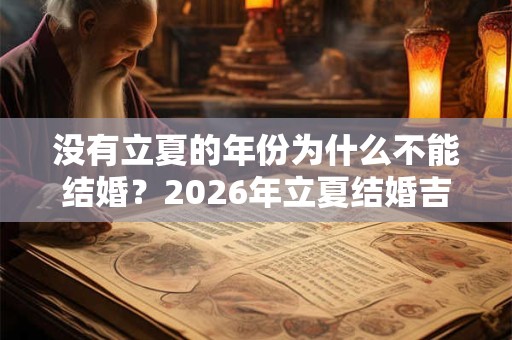 没有立夏的年份为什么不能结婚？2026年立夏结婚吉日查询