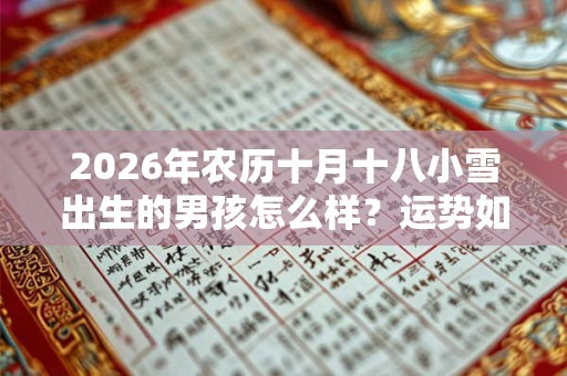 2026年农历十月十八小雪出生的男孩怎么样？运势如何？