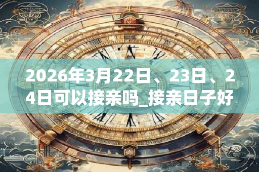 2026年3月22日、23日、24日可以接亲吗_接亲日子好吗