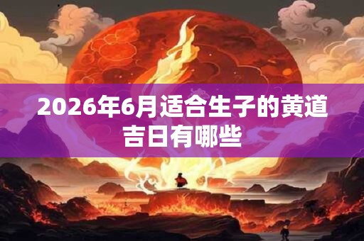 2026年6月适合生子的黄道吉日有哪些