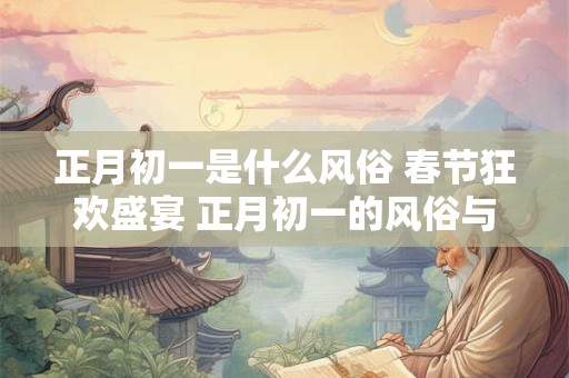 正月初一是什么风俗 春节狂欢盛宴 正月初一的风俗与庆祝