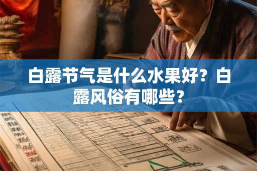 白露节气是什么水果好？白露风俗有哪些？