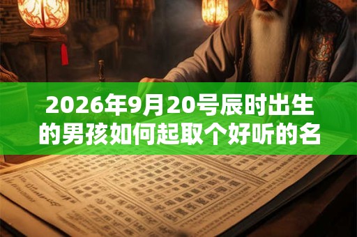 2026年9月20号辰时出生的男孩如何起取个好听的名字和五行属性