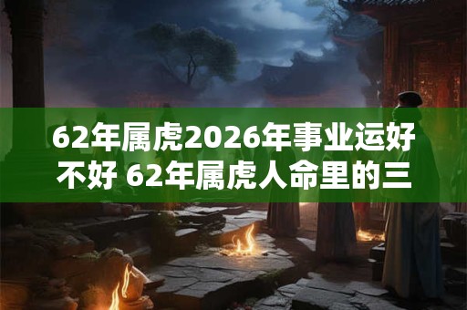 62年属虎2026年事业运好不好 62年属虎人命里的三大劫数！