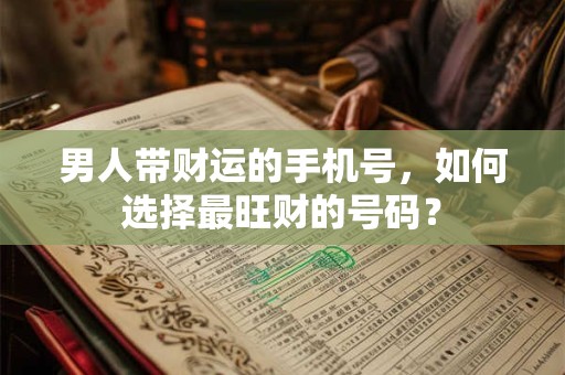 男人带财运的手机号，如何选择最旺财的号码？
