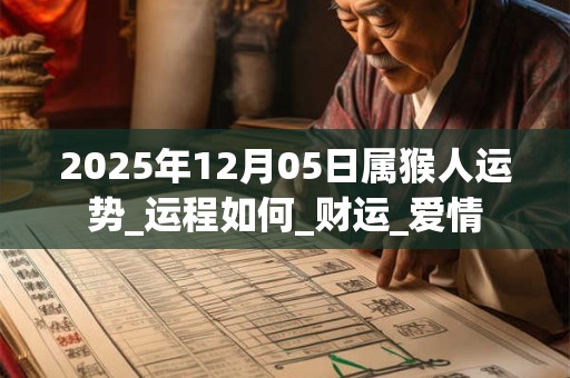 2025年12月05日属猴人运势_运程如何_财运_爱情