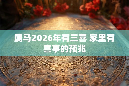 属马2026年有三喜 家里有喜事的预兆