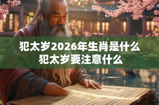 犯太岁2026年生肖是什么 犯太岁要注意什么
