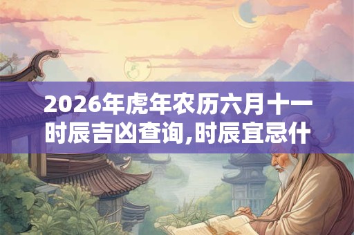 2026年虎年农历六月十一时辰吉凶查询,时辰宜忌什么？