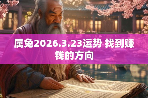 属兔2026.3.23运势 找到赚钱的方向