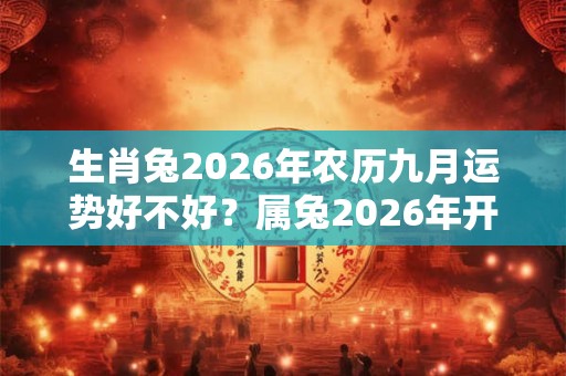 生肖兔2026年农历九月运势好不好？属兔2026年开运吉祥物？
