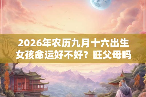 2026年农历九月十六出生女孩命运好不好？旺父母吗？
