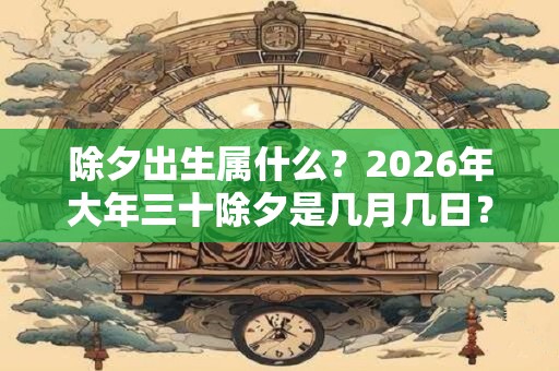 除夕出生属什么？2026年大年三十除夕是几月几日？
