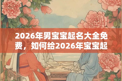 2026年男宝宝起名大全免费，如何给2026年宝宝起名？