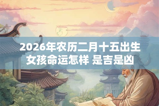 2026年农历二月十五出生女孩命运怎样 是吉是凶
