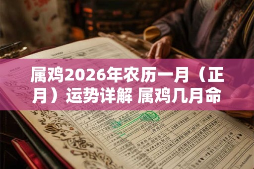 属鸡2026年农历一月（正月）运势详解 属鸡几月命苦