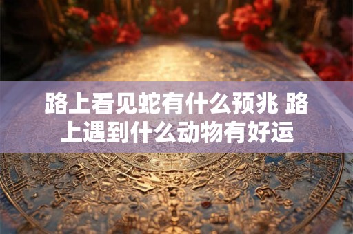 路上看见蛇有什么预兆 路上遇到什么动物有好运