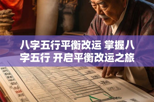 八字五行平衡改运 掌握八字五行 开启平衡改运之旅！