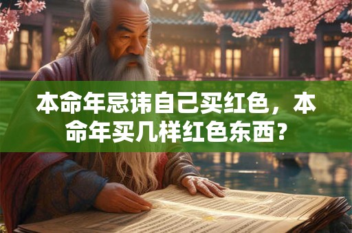 本命年忌讳自己买红色，本命年买几样红色东西？