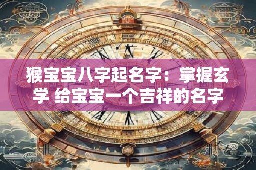 猴宝宝八字起名字：掌握玄学 给宝宝一个吉祥的名字