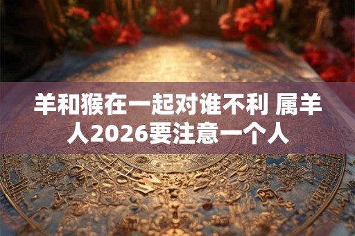 羊和猴在一起对谁不利 属羊人2026要注意一个人