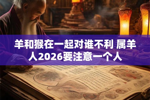 羊和猴在一起对谁不利 属羊人2026要注意一个人