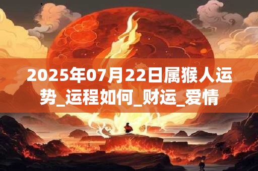 2025年07月22日属猴人运势_运程如何_财运_爱情