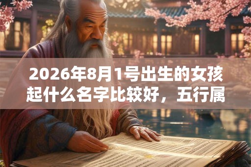 2026年8月1号出生的女孩起什么名字比较好，五行属什么