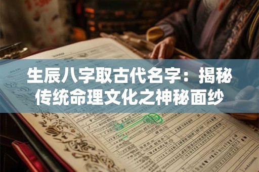 生辰八字取古代名字：揭秘传统命理文化之神秘面纱