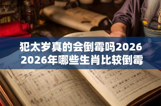 犯太岁真的会倒霉吗2026 2026年哪些生肖比较倒霉