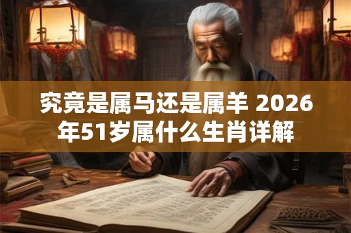 究竟是属马还是属羊 2026年51岁属什么生肖详解