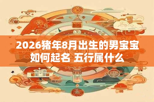 2026猪年8月出生的男宝宝如何起名 五行属什么