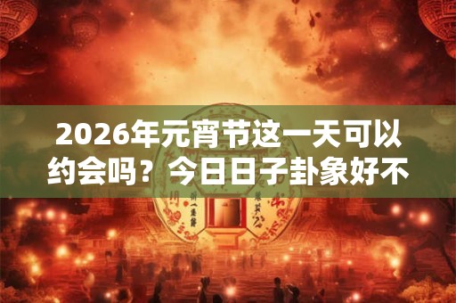 2026年元宵节这一天可以约会吗？今日日子卦象好不好？