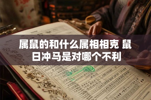 属鼠的和什么属相相克 鼠日冲马是对哪个不利