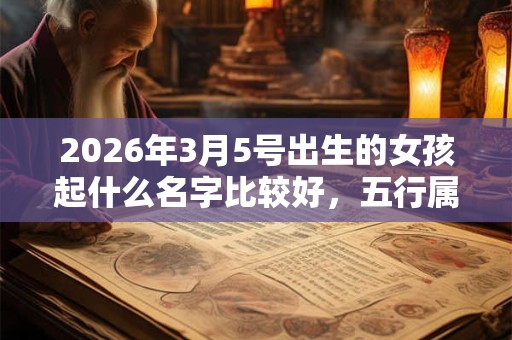 2026年3月5号出生的女孩起什么名字比较好，五行属什么