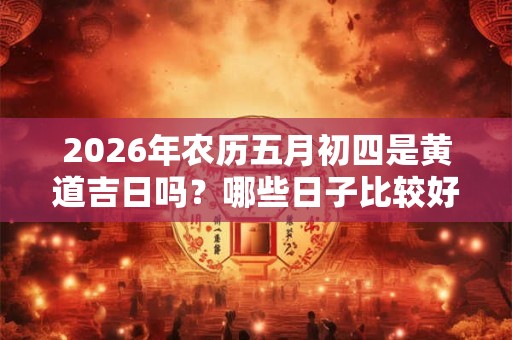 2026年农历五月初四是黄道吉日吗？哪些日子比较好？