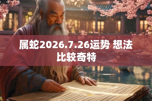 属蛇2026.7.26运势 想法比较奇特