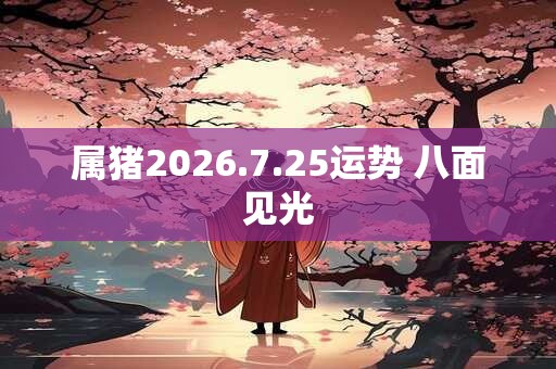 属猪2026.7.25运势 八面见光