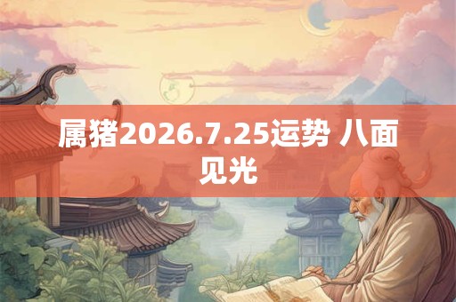 属猪2026.7.25运势 八面见光