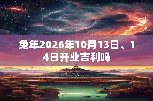 兔年2026年10月13日、14日开业吉利吗