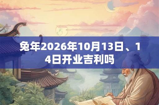 兔年2026年10月13日、14日开业吉利吗
