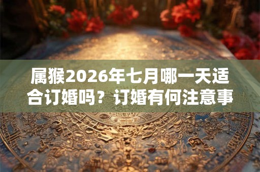 属猴2026年七月哪一天适合订婚吗？订婚有何注意事项？